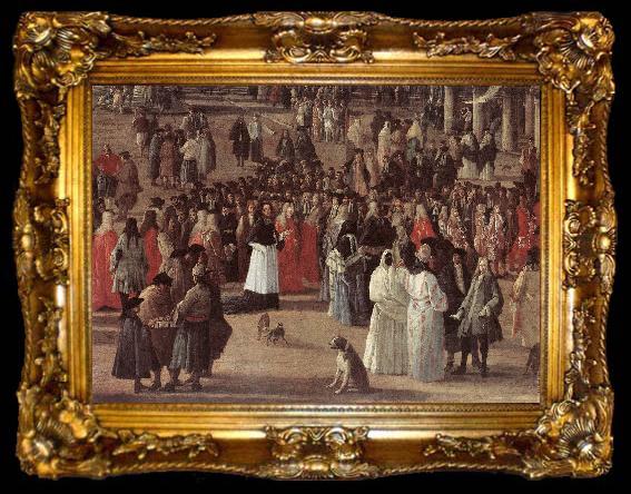 framed  CARLEVARIS, Luca The Reception of Cardinal Cesar d Estrees (detail), ta009-2